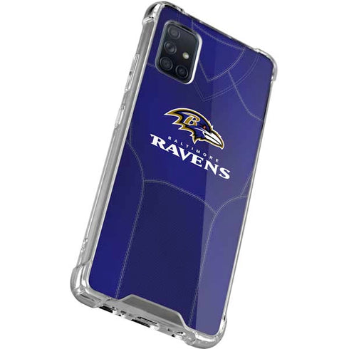 NFL Baltimore Ravens Team Jersey Galaxy A71 5G Clear Case