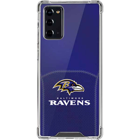 NFL Baltimore Ravens Team Jersey Galaxy Note20 5G Clear Case