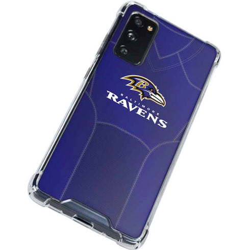 NFL Baltimore Ravens Team Jersey Galaxy S20 FE Clear Case