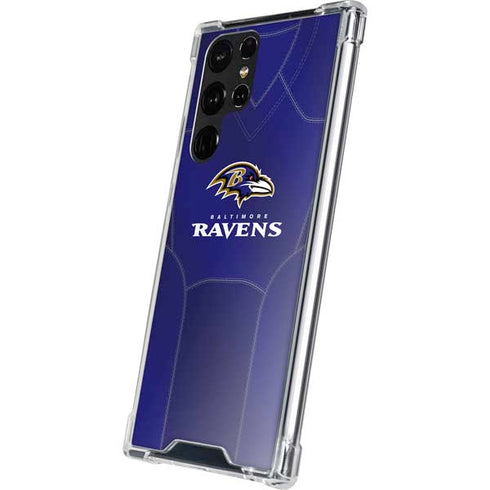 NFL Baltimore Ravens Team Jersey Galaxy S22 Ultra Clear Case