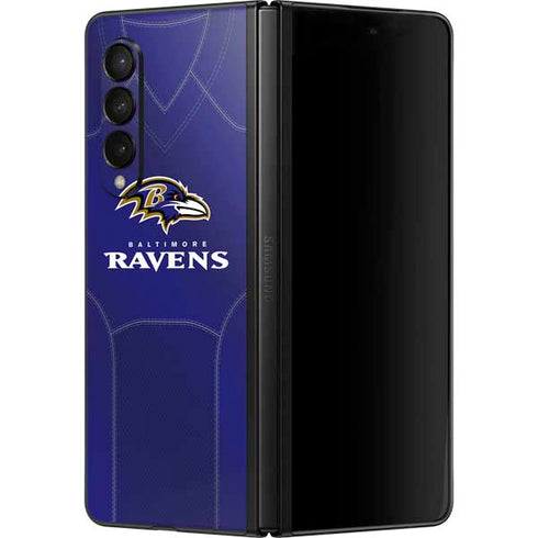 NFL Baltimore Ravens Team Jersey Galaxy Z Fold3 5G Skin