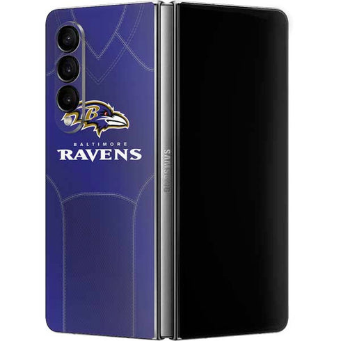 NFL Baltimore Ravens Team Jersey Galaxy Z Fold4 5G Skin