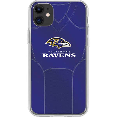 NFL Baltimore Ravens Team Jersey iPhone 11 Clear Case