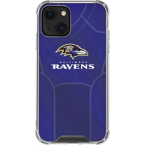 NFL Baltimore Ravens Team Jersey iPhone 13 Mini Clear Case