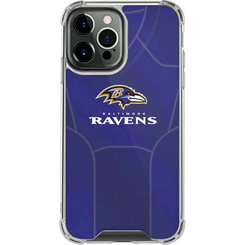 NFL Baltimore Ravens Team Jersey iPhone 13 Pro Max Clear Case