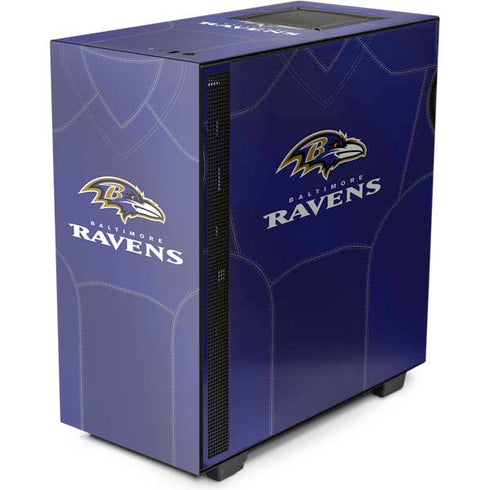 NFL Baltimore Ravens Team Jersey NZXT H510 Compact ATX Mid-Tower Case Skin