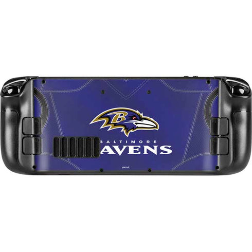 NFL Baltimore Ravens Team Jersey Steam Deck Handheld Gaming Computer Skin
