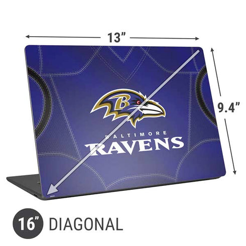 NFL Baltimore Ravens Team Jersey Universal Laptop 16in (13 x 9.4in) Skin