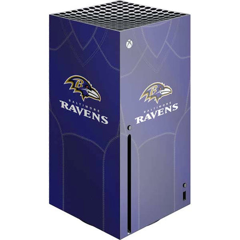 NFL Baltimore Ravens Team Jersey Xbox Series X Console Skin