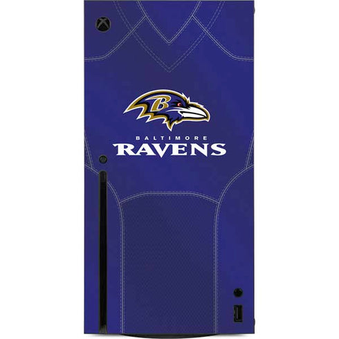 NFL Baltimore Ravens Team Jersey Xbox Series X Console Skin