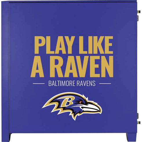 NFL Baltimore Ravens Team Motto Corsair 4000D Tempered Glass Mid-Tower ATX Case Skin