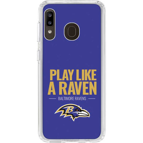 NFL Baltimore Ravens Team Motto Galaxy A20 Clear Case