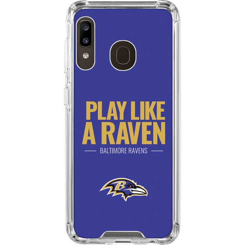 NFL Baltimore Ravens Team Motto Galaxy A30 Clear Case