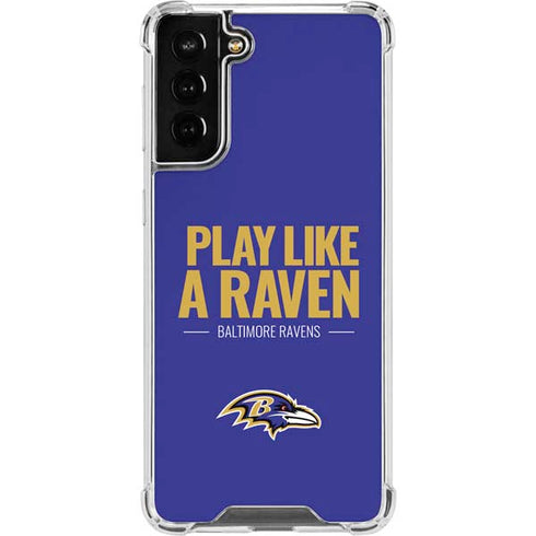 NFL Baltimore Ravens Team Motto Galaxy S21 FE Clear Case