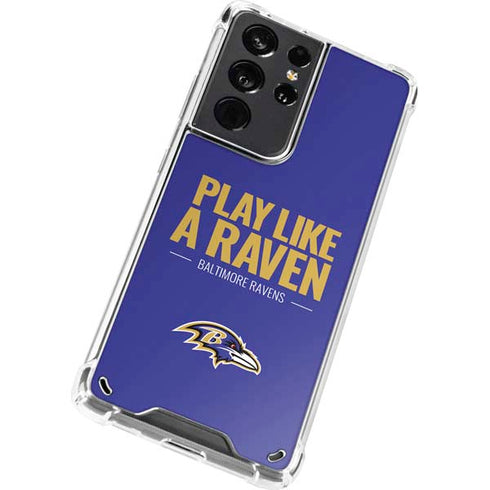 NFL Baltimore Ravens Team Motto Galaxy S21 Ultra 5G Clear Case