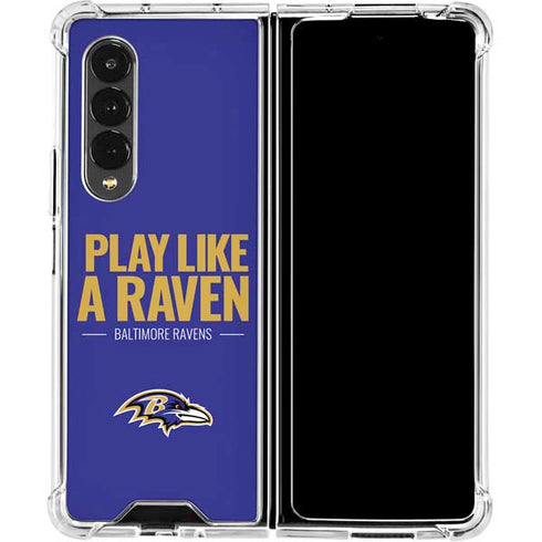 NFL Baltimore Ravens Team Motto Galaxy Z Fold4 5G Clear Case