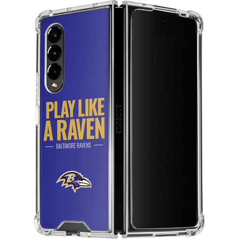 NFL Baltimore Ravens Team Motto Galaxy Z Fold4 5G Clear Case