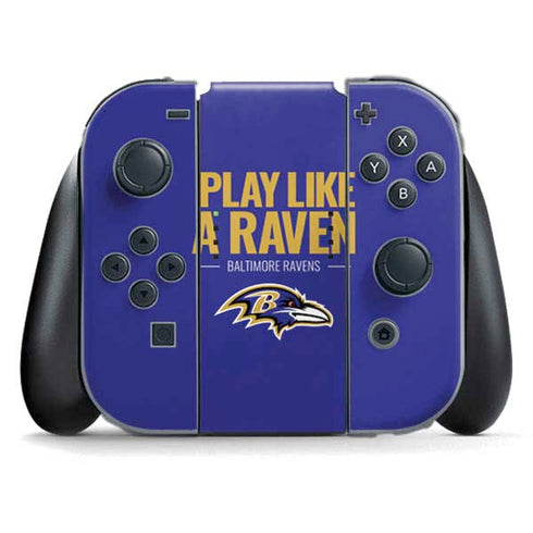 NFL Baltimore Ravens Team Motto Nintendo Switch (2017-2021) Joy-Con Controller Skin