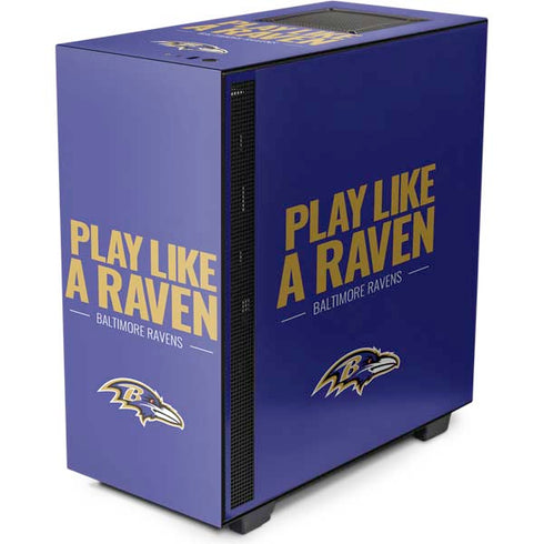 NFL Baltimore Ravens Team Motto NZXT H510 Compact ATX Mid-Tower Case Skin