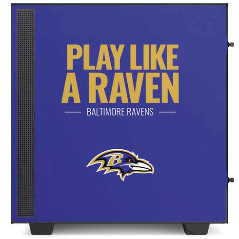 NFL Baltimore Ravens Team Motto NZXT H510 Compact ATX Mid-Tower Case Skin