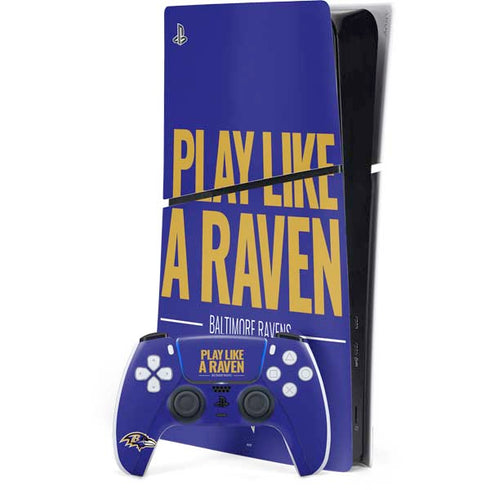 NFL Baltimore Ravens Team Motto PS5 Slim Digital Edition Console Skin