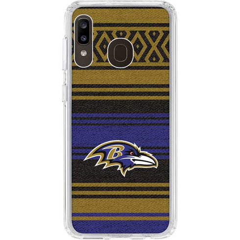 NFL Baltimore Ravens Trailblazer Galaxy A20 Clear Case
