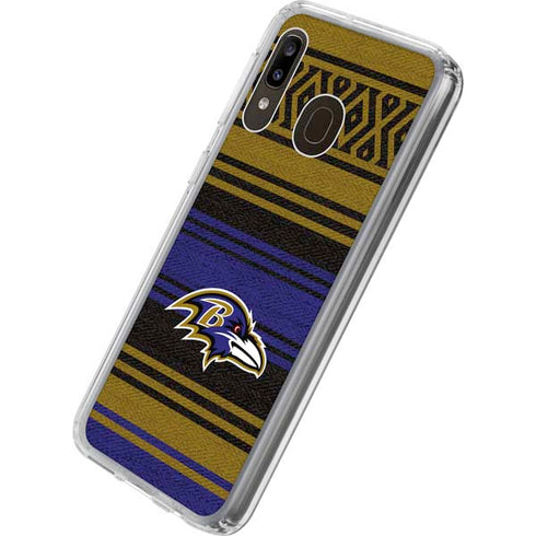 NFL Baltimore Ravens Trailblazer Galaxy A20 Clear Case