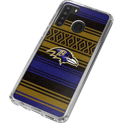 NFL Baltimore Ravens Trailblazer Galaxy A21 Clear Case
