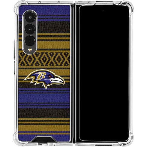 NFL Baltimore Ravens Trailblazer Galaxy Z Fold4 5G Clear Case