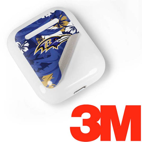 NFL Baltimore Ravens Tropical Print Apple AirPods Skin