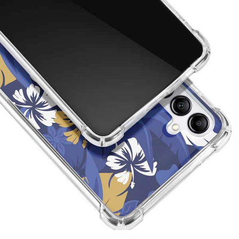 NFL Baltimore Ravens Tropical Print Galaxy A14 5G Clear Case