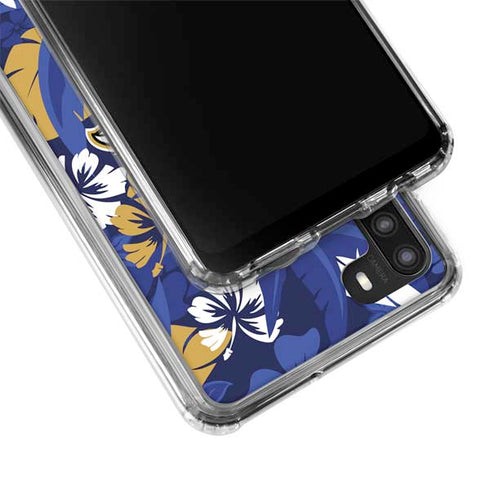 NFL Baltimore Ravens Tropical Print Galaxy A21 Clear Case