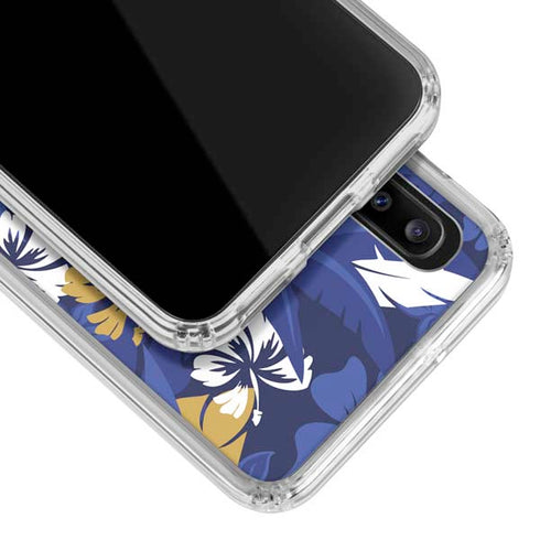 NFL Baltimore Ravens Tropical Print Galaxy A30 Clear Case