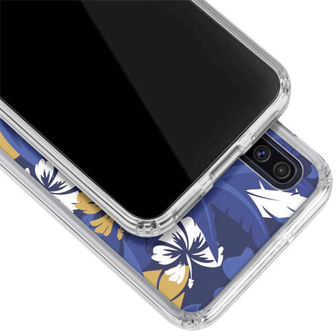 NFL Baltimore Ravens Tropical Print Galaxy A50 Clear Case