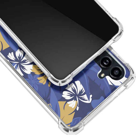 NFL Baltimore Ravens Tropical Print Galaxy A54 5G Clear Case
