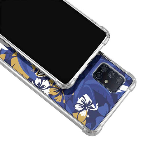 NFL Baltimore Ravens Tropical Print Galaxy A71 5G Clear Case