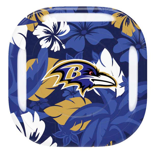 NFL Baltimore Ravens Tropical Print Galaxy Buds Pro Skin