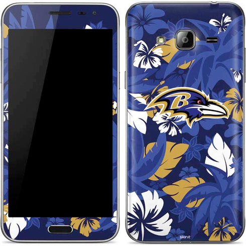 NFL Baltimore Ravens Tropical Print Galaxy J3 Skin