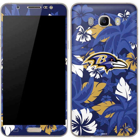 NFL Baltimore Ravens Tropical Print Galaxy J7 Skin