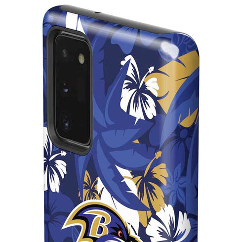 NFL Baltimore Ravens Tropical Print Galaxy Note20 5G Pro Case