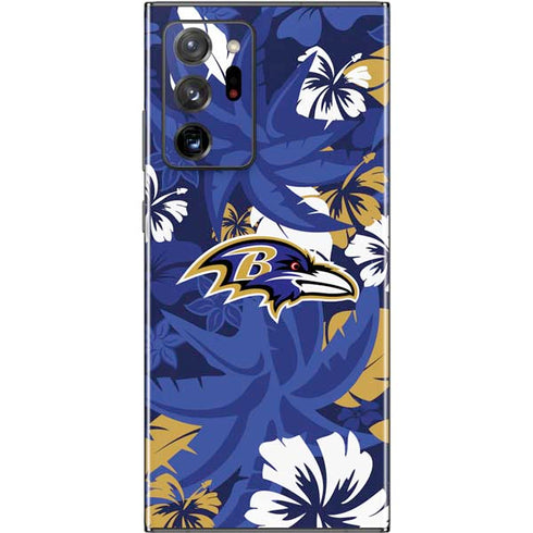 NFL Baltimore Ravens Tropical Print Galaxy Note20 Ultra 5G Skin