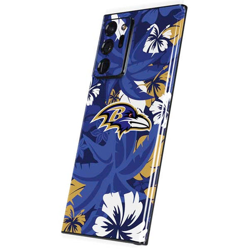 NFL Baltimore Ravens Tropical Print Galaxy Note20 Ultra 5G Skin