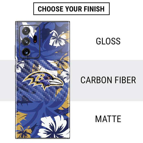 NFL Baltimore Ravens Tropical Print Galaxy Note20 Ultra 5G Skin