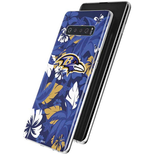 NFL Baltimore Ravens Tropical Print Galaxy S10 Skin