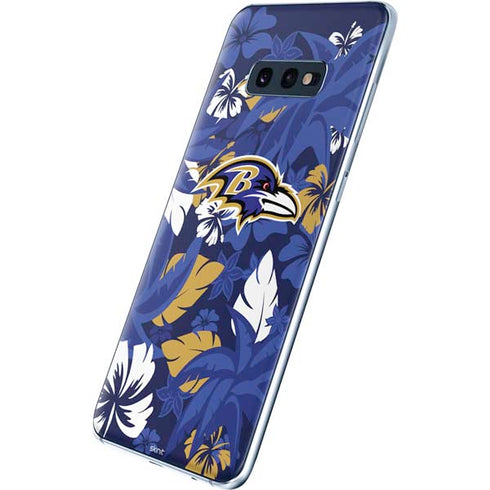 NFL Baltimore Ravens Tropical Print Galaxy S10e Skin