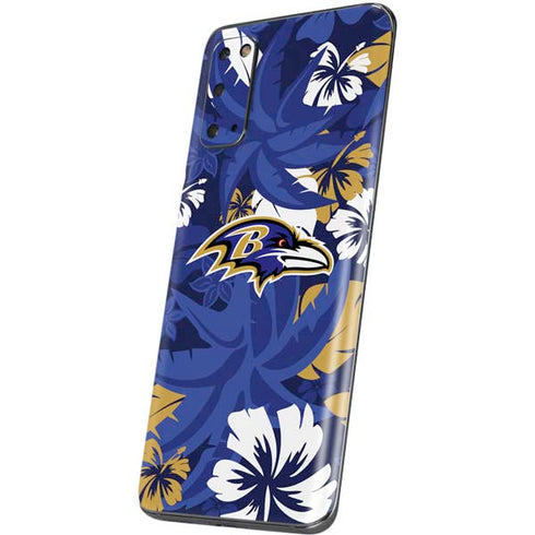 NFL Baltimore Ravens Tropical Print Galaxy S20 Skin