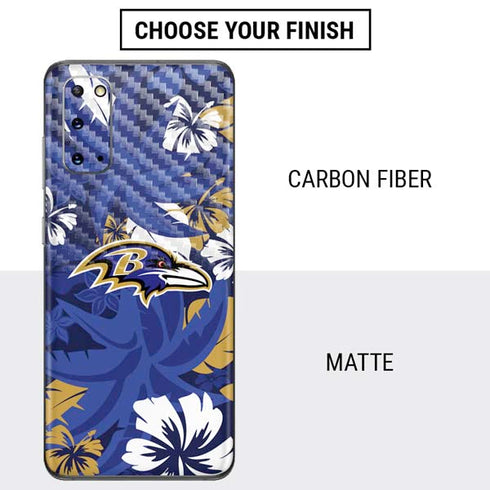 NFL Baltimore Ravens Tropical Print Galaxy S20 Skin