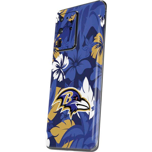 NFL Baltimore Ravens Tropical Print Galaxy S20 Ultra 5G Skin