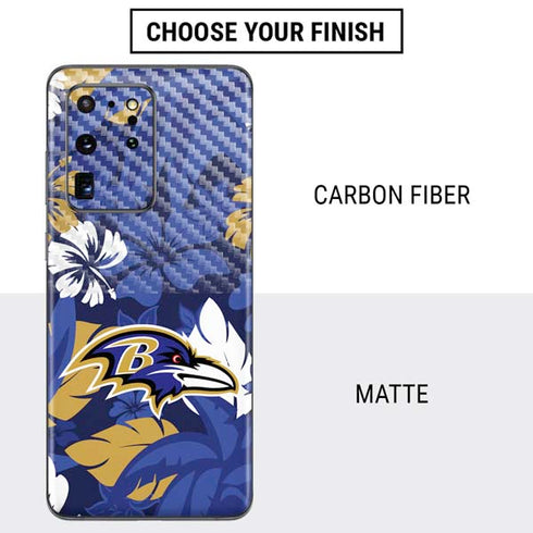 NFL Baltimore Ravens Tropical Print Galaxy S20 Ultra 5G Skin