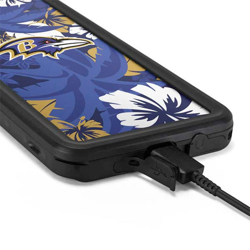 NFL Baltimore Ravens Tropical Print Galaxy S20 Waterproof Case